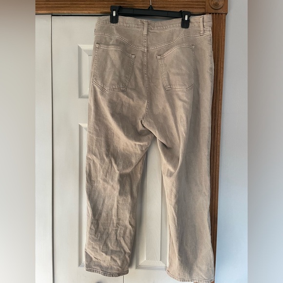 Abercrombie & Fitch Curve Love ankle straight jeans, khaki, size 33 - Picture 6 of 7